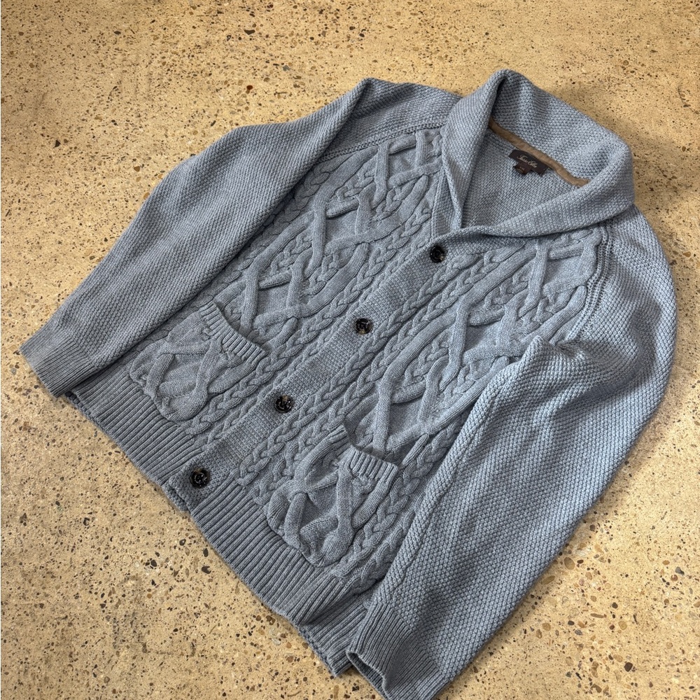 G.H.BAss Granpa Cable Knit Sweater Mens gray  XXL